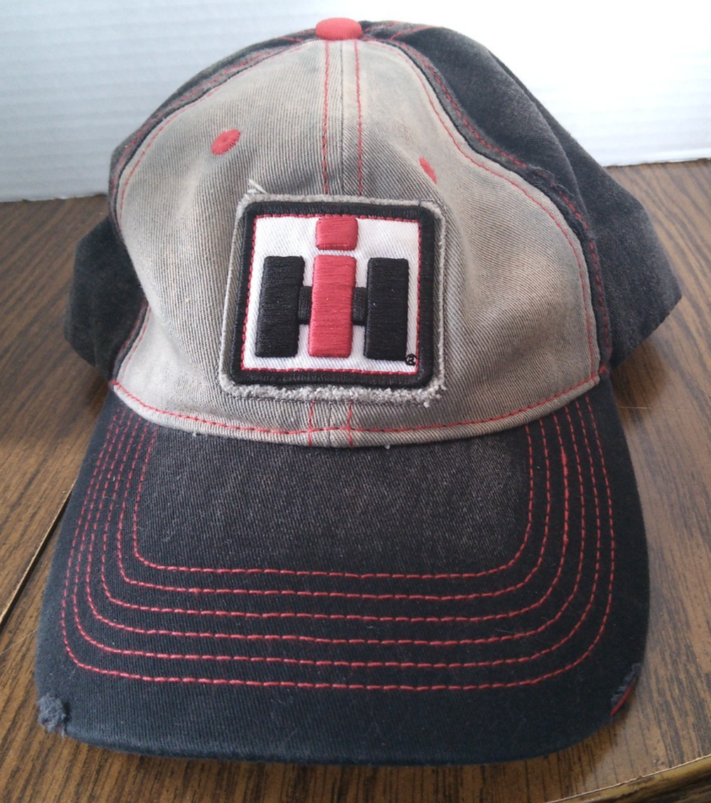 International Harvester Logo Red Black And Gray Adjustable Hat